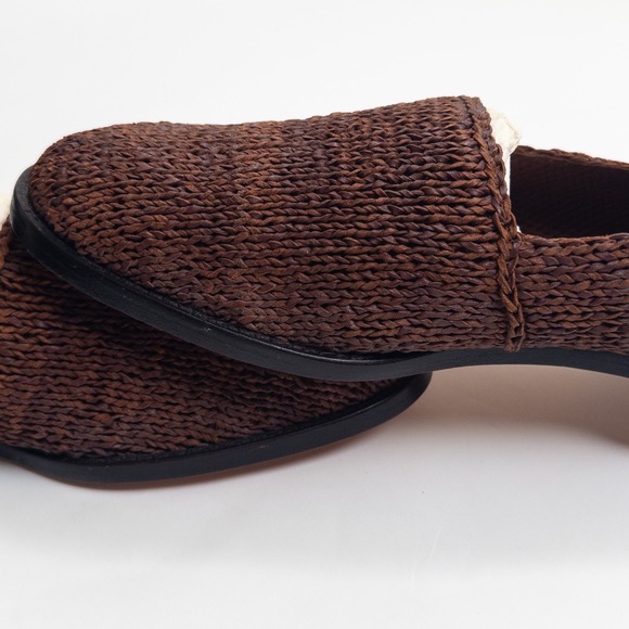 Cole Haan Resort Loafers Men's 10M Brown Woven Leather Artisan Slip On Shoes